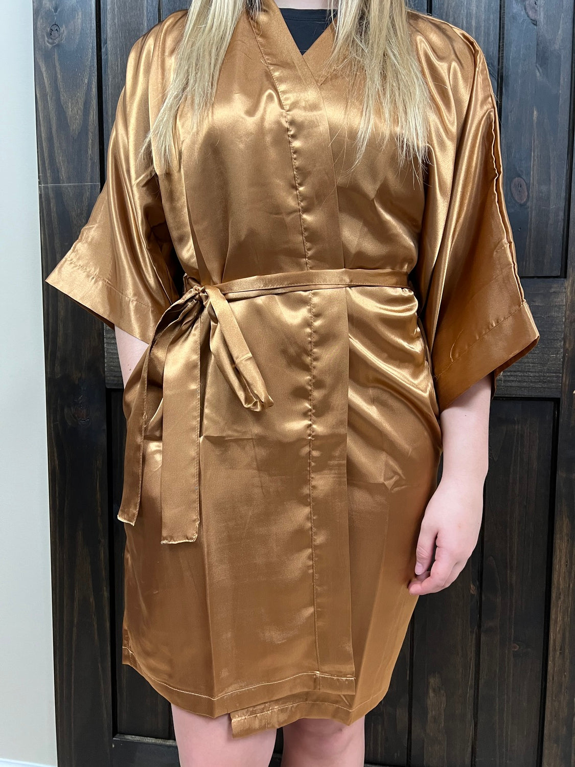 Men's Robe Nightgown Satin Kimono Bathrobe Gown Casual Sleepwear Plus Size  Print Gold Home Dressing Gown 3XL 4XL 5XL
